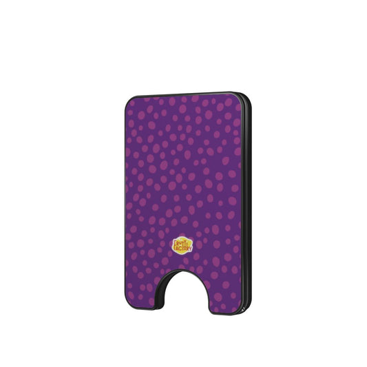 Porte-cartes magnétique dalmatien violette, vue de face
