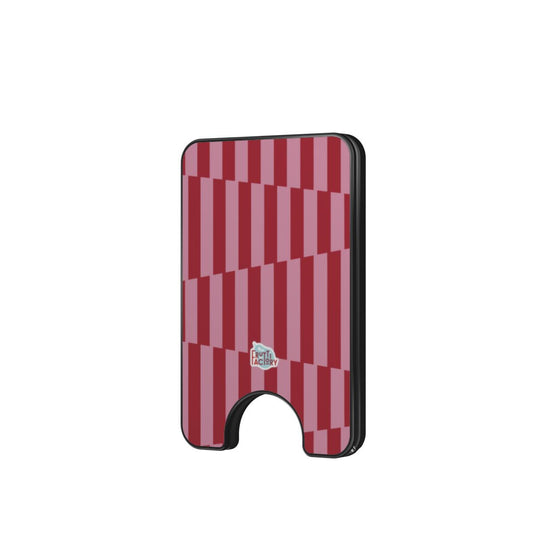 Porte-cartes magnétique géométrique rose, vue de face