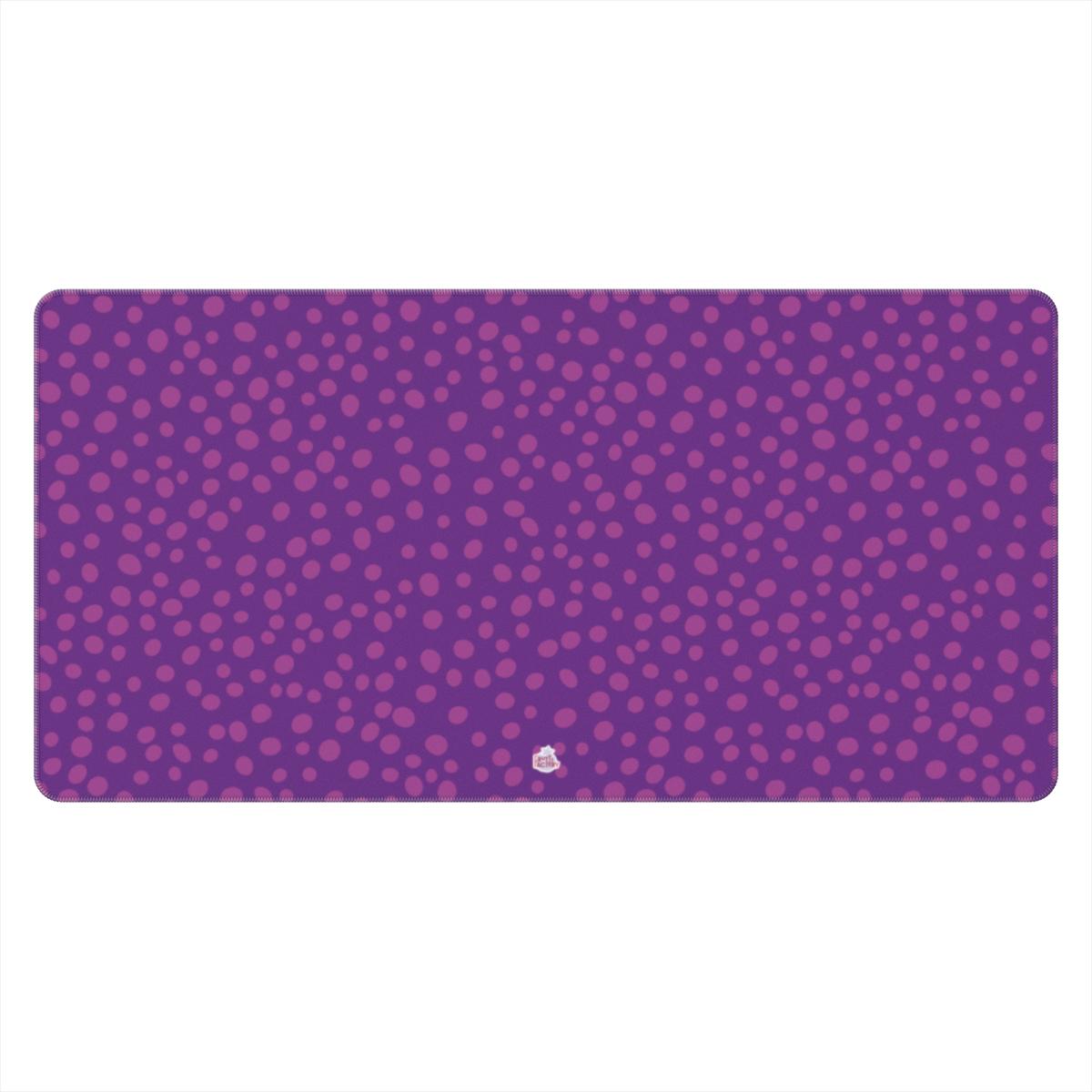 Sous-main de bureau motif dalmatien violet, vue de face