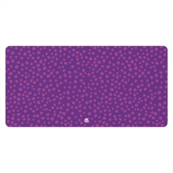 Sous-main de bureau motif dalmatien violet, vue de face