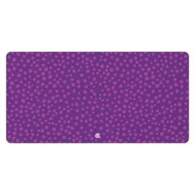 Sous-main de bureau motif dalmatien violet, vue de face