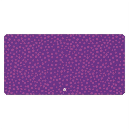 Sous-main de bureau motif dalmatien violet, vue de face