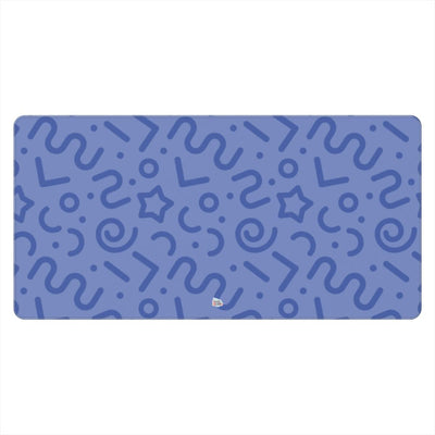Sous-main de bureau motif tortillon bleu, vue de face