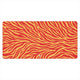 Sous-main de bureau motif zèbre orange, vue de face